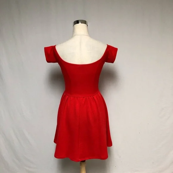 ASOS Off The Shoulder Mini Skater Dress - Picture 5 of 7